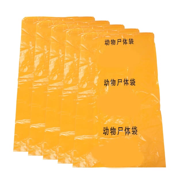 Packung Mit 5 Biologisch Abbaubaren Tierkörperbeuteln Aus Cpe Und Hdpe, Für Hunde Und Nutztiere.