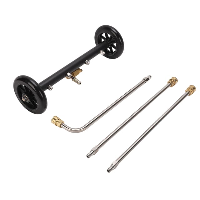 40 Cm (16 Zoll) Unterboden-hochdruckreinigeraufsatz Mit 6,35 Mm (1/4 Zoll) Schnellanschluss, 2-in-1 4400 Psi Hochdruckreiniger Mit Wasserbürste Zur Unterbodenreinigung