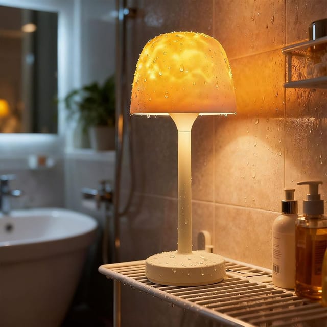 Kabellose Tischleuchte Für Den Innen- Und Außenbereich, Wasserdichte Duschleuchte, Touch-nachttischlampe, Stimmungsleuchte Mit 16 Wechselnden Farben, Wiederaufladbare Projektorleuchte [energieklasse G