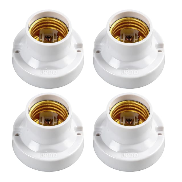 Set Mit 4 Universellen E27-lampenfassungen Für Led- Und Schraublampen, Standard-sockeladapter, Sichere Und Vielseitige Lampenhalterung Für Zuhause, Büro Und Studio