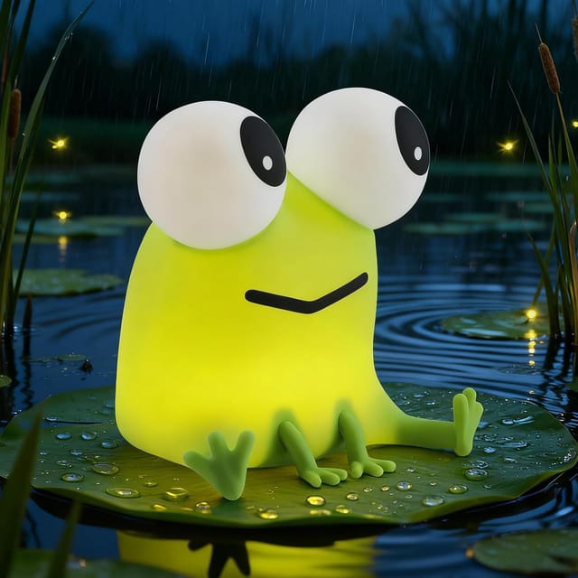 Wiederaufladbare Silikon-frosch-nachtlampe, Berührungsempfindlich, Dimmbar, 3-farben-funktion, Timer, Niedliche Frosch-bettlampe, Tragbares Geschenk Für Erwachsene, Schlafzimmerdekoration