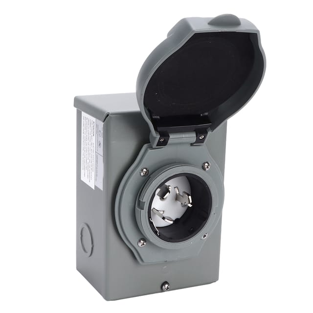 50a, 12500w, 125/250v Generator-stromanschlusskasten, Wetterfest, Nema 3r-stecker Für Generatoren Zur Verwendung Im Freien