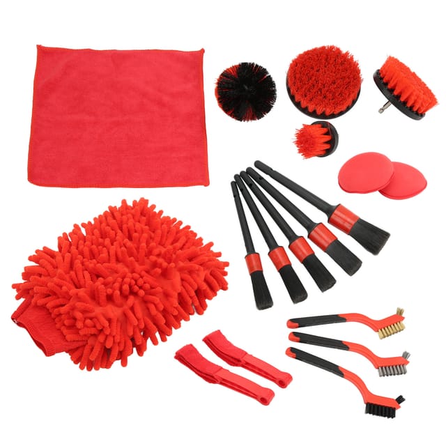Set Aus Autoreinigungsbürsten In Verschiedenen Größen, Waschbar Und Wiederverwendbar, Praktisch Und Kompakt.