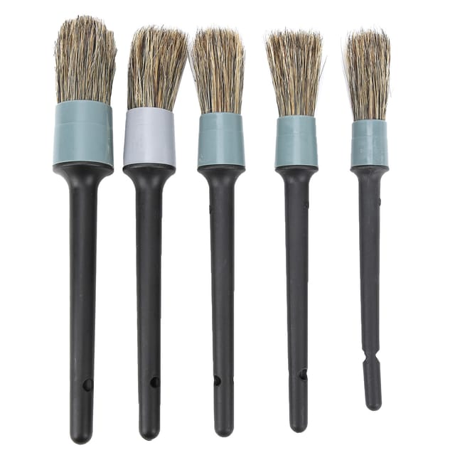 Set Mit 5 Reinigungsbürsten Für Autos, Lkws, Motorräder Und Fahrräder, Mit Schwarzem Griff.