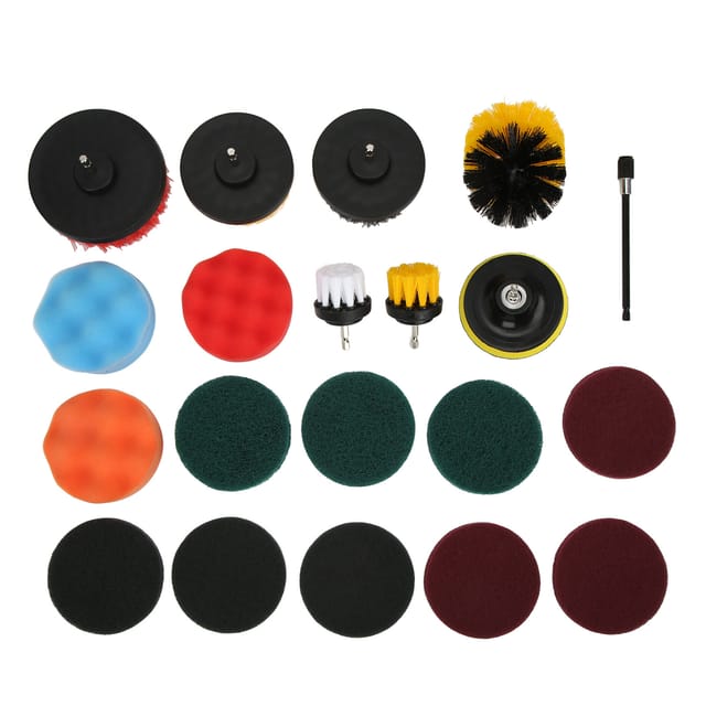 Set Mit 20 Mehrzweck-reinigungsbürsten Für Bohrmaschinen, Ideal Für Haus Und Auto.