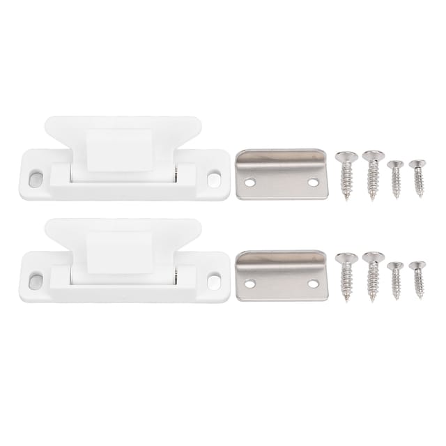 Set Mit 2 Schubladenverschlüssen Für Wohnmobile, Oxidationsbeständig, Robust Und Mit Erhöhter Sicherheit, Für Anhängerschränke, Wohnmobile Oder Boote (weiß).