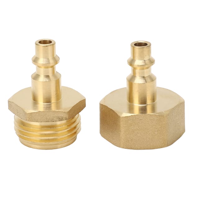 Set Mit 2 Luftkompressoradaptern (1/4" Gewinde Auf 3/4" Gartenschlauch) Für Wohnmobil, Wohnwagen, Boot, Anhänger.