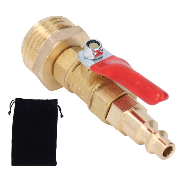 Winterfestmachungs-spüladapter Aus Messing, 1/4"-außengewinde-schnellkupplung, 3/4"-außengewinde Ght, Dichtungen Für Gartenbewässerungssysteme Für Wohnmobile Und Yachten.