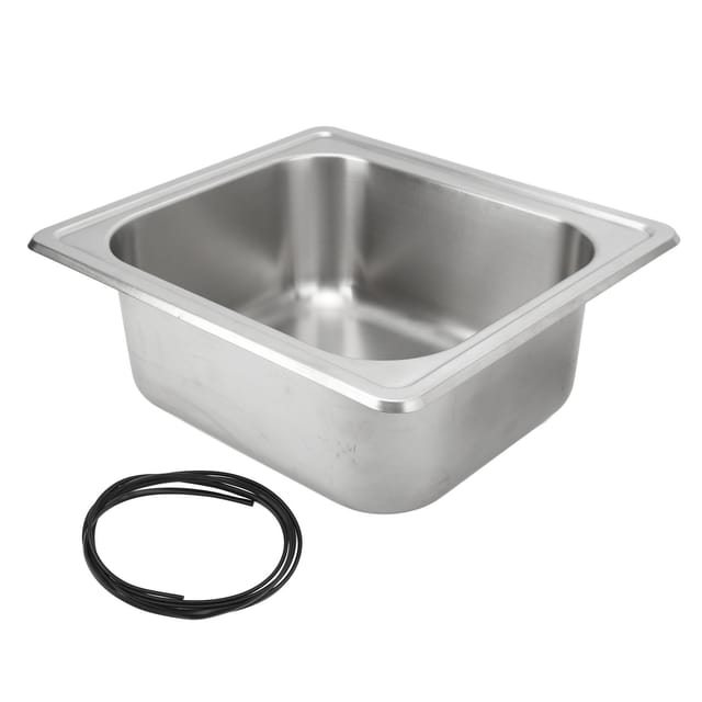 Rostbeständiges Spülbecken Aus Gebürstetem Edelstahl Für Bad, Küche, Wohnmobil Oder Yacht, 480 X 430 X 150 Mm