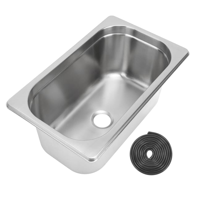 Spülbecken Aus Edelstahl 304 Für Wohnmobile, Wohnwagen Und Boote, Maße: 320 X 180 X 130 Mm. Vielseitig Einsetzbar, Quadratische Form, Mit 40-mm-ablauf. Geeignet Für Küchen, Badezimmer Und Boote.
