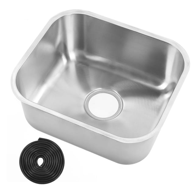 Edelstahl-waschbecken 430 X 370 X 180 Mm, Rostbeständig, Großes Fassungsvermögen, Für Wohnmobile, Yachten Und Wohnwagen.