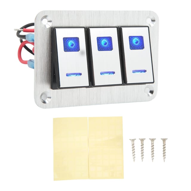 3-wege-12v/24v-gleichstrom-5-poliges Wippschalter-bedienfeld Mit Blauer Ein-/aus-anzeigeleuchte