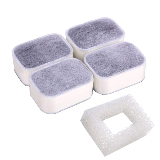 Ersatzfilter Für Trinkbrunnen: 1 Schaumstofffilter, 4 Premium-baumwoll- Und Aktivkohlefilter.
