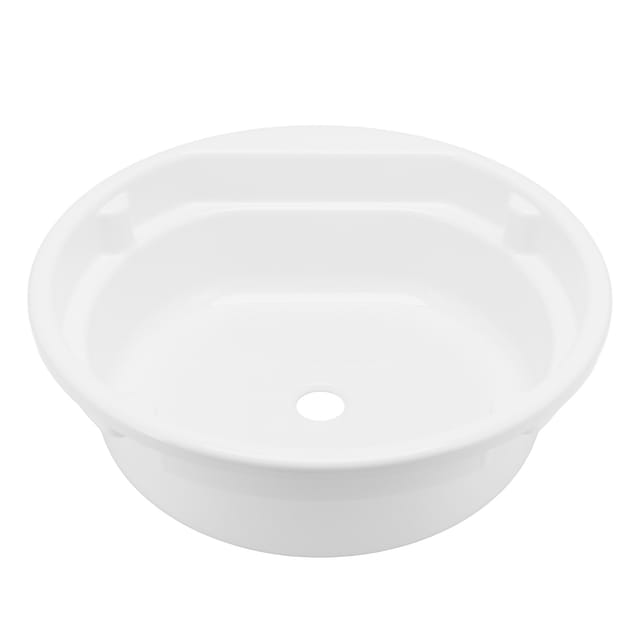 Großes, Rundes, Weißes Acryl-waschbecken Mit Großem Fassungsvermögen Für Wohnmobile, Wohnwagen Oder Yachten, 430 X 140 Mm, Ideal Zum Händewaschen.