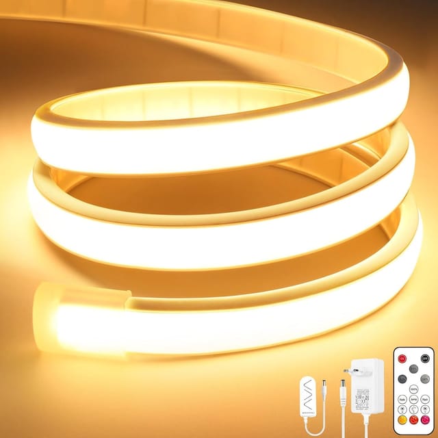 Cob-led-streifen, Warmweiß, Dimmbar, Mit Fernbedienung, 3 M [energieklasse C]