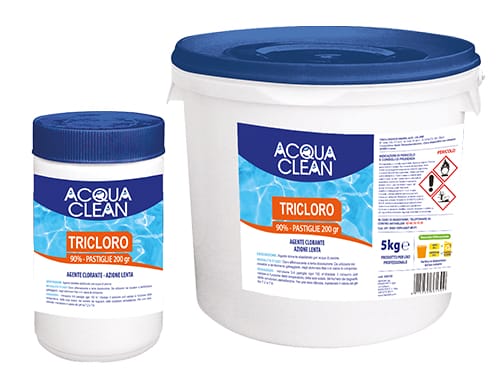 Tricloro Acqua Clean Pastiglie Da 200 Grammi Kg.25