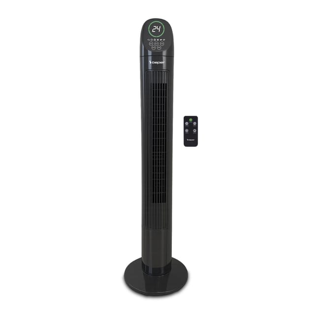Beper P206ven310 Deluxe Digitaler Turmventilator Mit Fernbedienung, Leiser Säulenventilator, 3 Geschwindigkeitsstufen Und 3 Modi, Oszillationsfunktion, 7,5-stunden-timer, Stabiler Standfuß