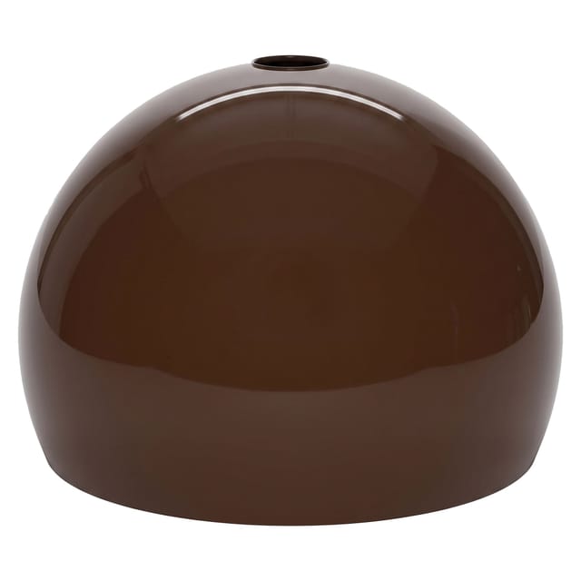 Lampenschirm Hhg-106 Für Bogen- Und Pendelleuchte, Ersatzschirm, Ø 40cm, Kunststoff Braun