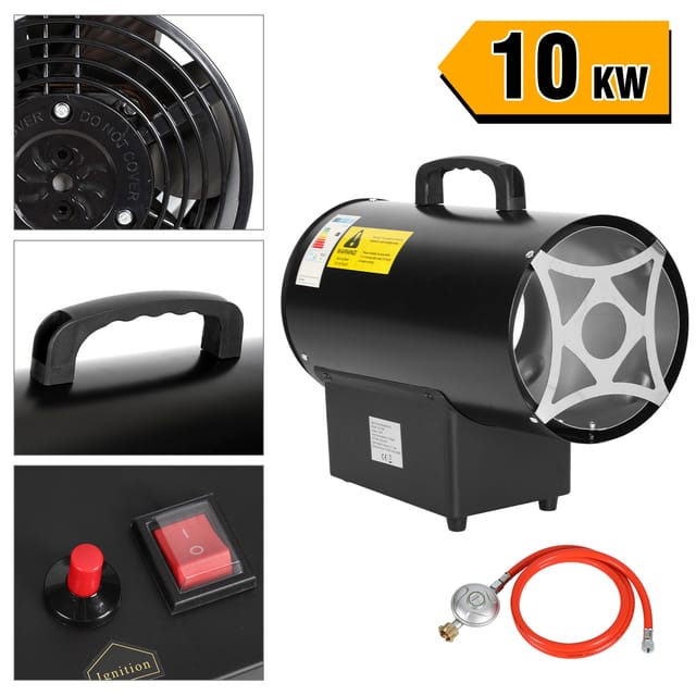 Jiubiaz Gasheizgebläse 10 Kw, Verbrauch 0,73 Kg/h, 220–240 V Heizgebläse Für Arbeitsbereiche