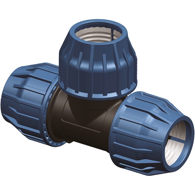Pp-t-stück 3x25 Mm Für Wasserleitungen Pe Pn16 Bar
