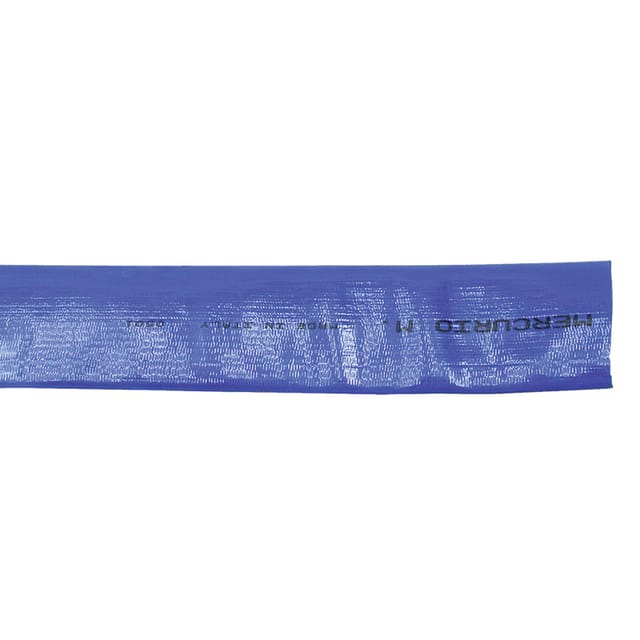 Flachschlauch Mit Flansch, Innendurchmesser 50 Mm, 2 Zoll, 100 M, 8 Bar, Wandstärke 2 Mm, Außendurchmesser 54 Mm, 1 M