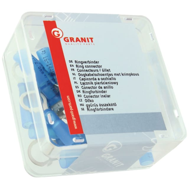 Crimp-ösenverbinder, Teilisoliert, 8 Mm, 1,5–2,5 Mm², 25 Stück