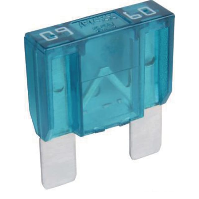 Maxi-flachsteckersicherung 32 V 1 X 60 A 29,7 X 33,9 Mm Blau