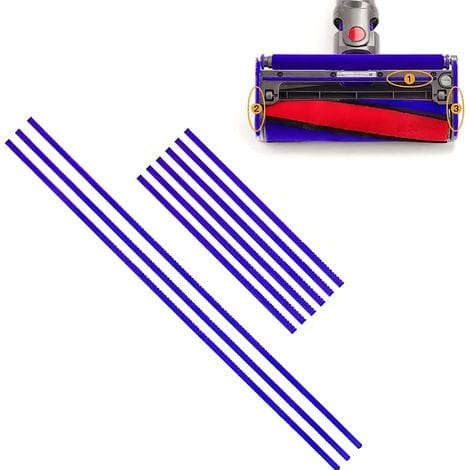 Set Mit 9 Weichen Plüsch-ersatz-staubsaugerstreifen Für Dyson V6 V7 V8 V10 V11 - 3 Lange (24 Cm), 6 Kurze (12 Cm)
