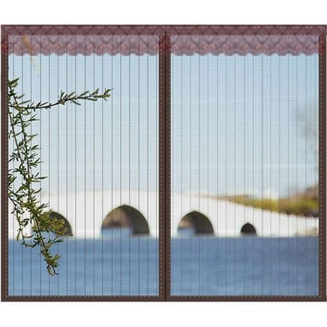 Automatisches Magnetisches Moskitonetz Ohne Bohren – 80 X 140 Cm, Kaffeebraun, Für Balkontüren Und Fenster