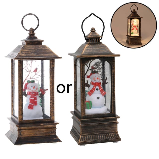 Tragbare Weihnachtslaterne Mit Weihnachtsmann-, Weihnachtsbaum-, Schneemann- Und Engelmotiven – Funkelndes Weihnachtslicht, Geschenk Für Kinder, Tischdekoration