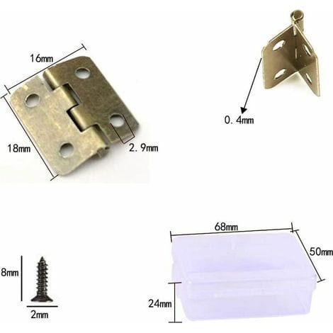 50 Stück Mini-scharniere Aus Antikem Messing, Kleine Retro-klappscharniere Aus Bronze, Vintage-scharniere Für Diy-holzkisten, Schmuckkästchen, Schrankmodelle