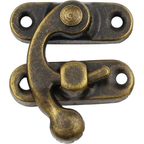Set Mit 20 Antiken, Bronzefarbenen Eisenriegeln – Linker Schwenkarm – Abmessungen 32 X 27 Mm   – Rostbeständige Oberfläche