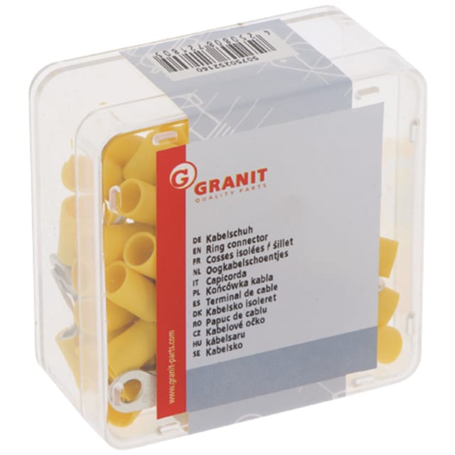 Isolierte Crimp-ösenverbinder, Durchmesser 5,3 Mm, M5, 4–6 Mm², Gelb
