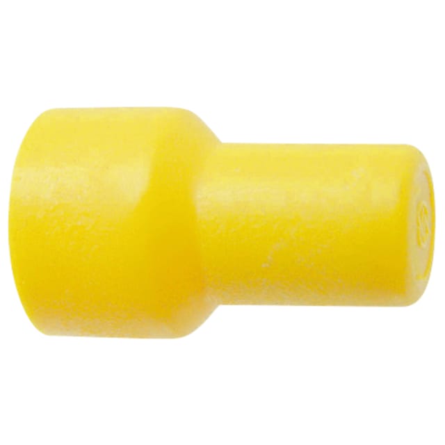 Isolierter Endverbinder, Querschnitt 4–6 Mm², L = 7–18 Mm, Innendurchmesser 3,6–5,2 Mm, Gelb, 50 Stück