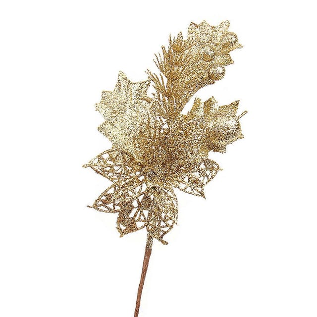 Künstliches Gras, Pflanzensimulationen, Blumen Für Hochzeits- Und Weihnachtsdekoration, Diy-scrapbooking-kranz, Wurzelzweige, Gold