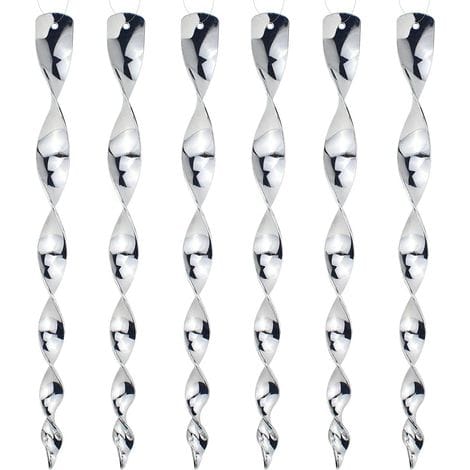 6 Stück Reflektierende Vogelabwehr, Hängender Vogelabwehrreflektor, Reflektierende Windspirale Zur Vogelabwehr (silber) - Fei Yu