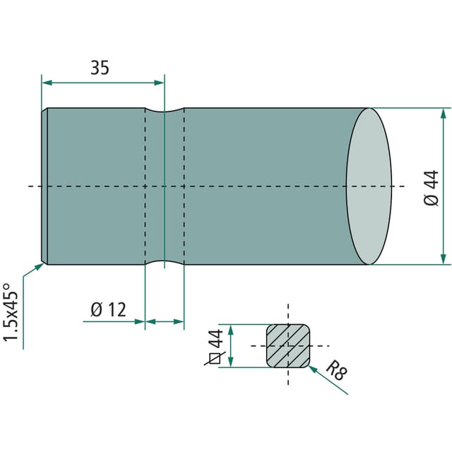 Zahn 1250mm 43012500000 Granit 181259
