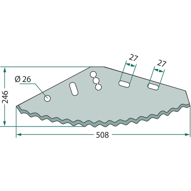 Messer Für Futterwagenlader, Silageschneider, Hi Spec 6x508x246 Mm 70-345
