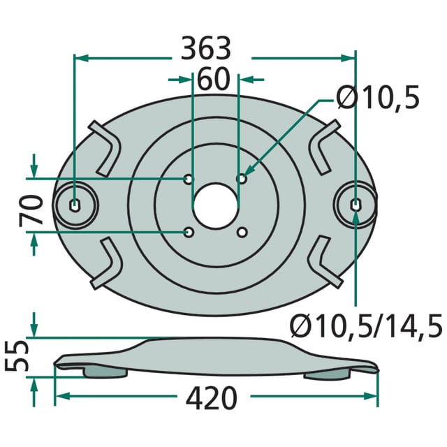 Pöttinger Novaalpin 226 Trennscheibe 397601502 697601502 697601501
