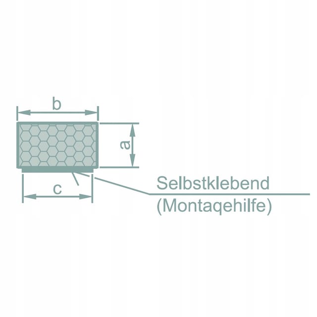 Gummischaum - Granite Quadratisches Profil