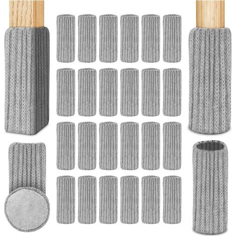Linghhang – 24 Filz-stuhlsocken – Bodenschutz Gegen Kratzer – Rutschfest Für Möbelbeine Von 6 Bis 17 Cm – 24 Stück