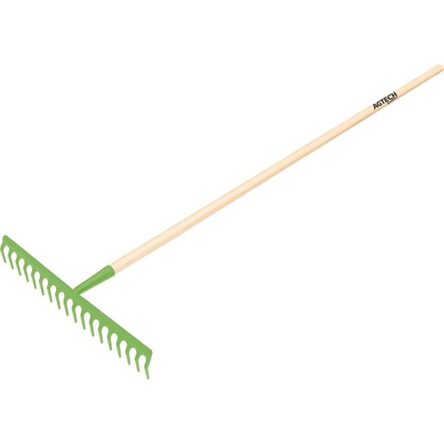 Gartenlaubrechen Mit Holzstiel, 18 Zinken, 1500 X 470 Mm, 00091