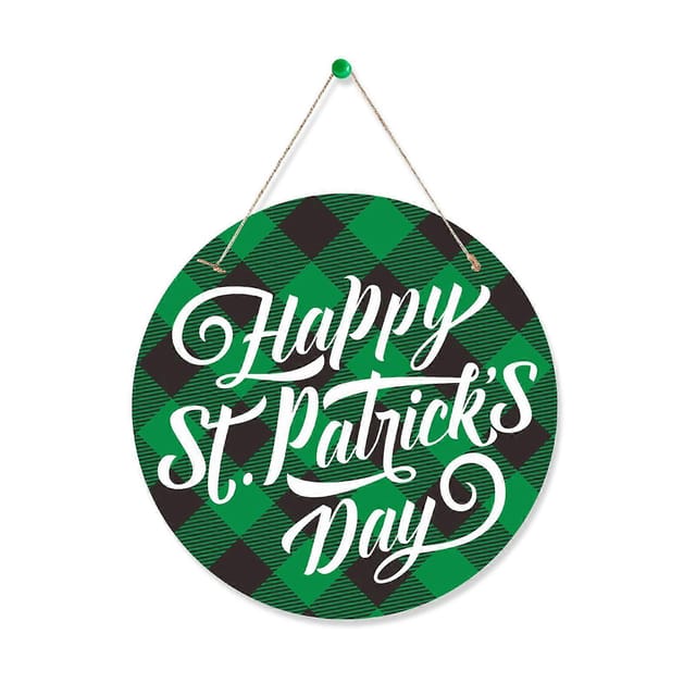 Elegantes Türschild Mit Blättermotiv Zum St. Patrick's Day, Willkommensschild Für Die Tür, Geeignet Für Privathaushalte Und Unternehmen, Die Stilvoll Feiern Möchten.