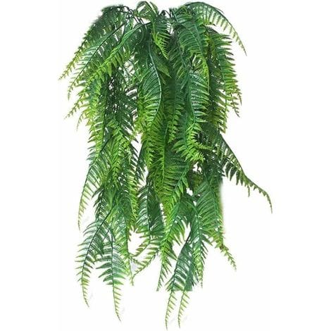 Linghhang – Künstliche Hängepflanze, 80 Cm – Robuster, Buschiger Kunststofffarn – Für Drinnen Und Draußen – 2er-set