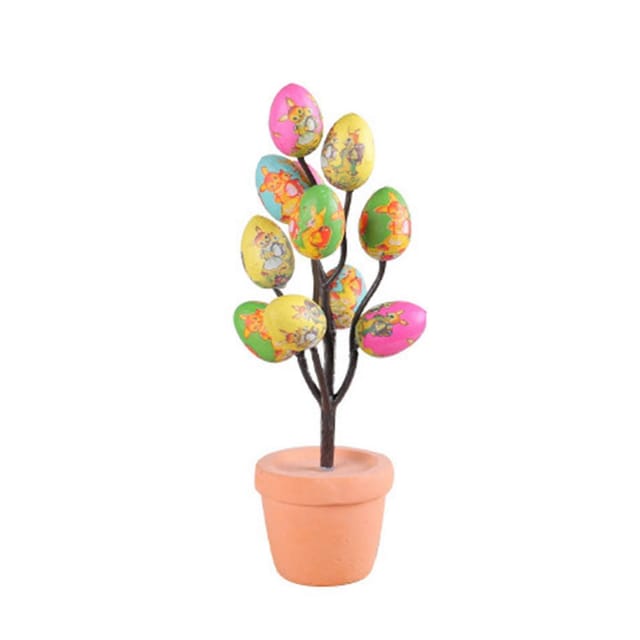 Tisch-osterbaum, Osterdekoration Mit Bunten Schaumstoffeiern, Farbenfroh Und Langlebig
