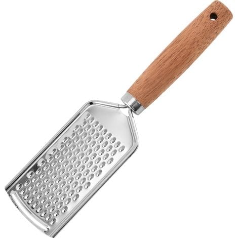 Handbetriebener Fleischwolf Für Parmesan, Käse Und Soßen – Ideal Für Pizza Und Käsepasta – Hergestellt Aus Edelstahl Und Buchenholz Im Italienischen Stil