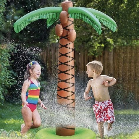 Linghhang – Aufblasbarer Palmen-wassersprinkler (155 Cm) – Wassersprinkler Für Kinder – Ideal Für Strand Und Garten – Einfache Handhabung Im Sommer