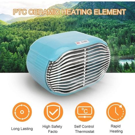 Mini-heizgerät, 600/800 W Ptc-keramikheizung Mit Thermostat. Geringer Stromverbrauch Für Räume Bis Zu 10 M². Schnelles Aufheizen. Tragbares Heizgerät Für Den Einsatz In Büros.