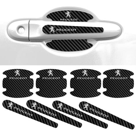 Set Mit 16 Türgriffschutzaufklebern – 100 % Wasserdichtes Nano-silikon – Kratzfest – Kompatibel Mit Peugeot 107, 207, 407, 408, 206, 306, 307, 308, 406, 806 Und 3008
