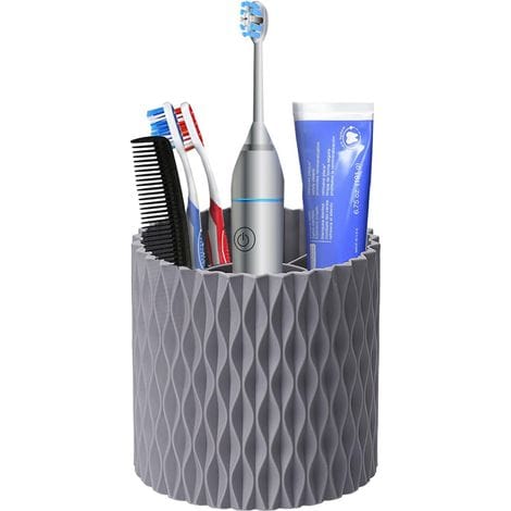 Zahnbürstenhalter, Zahnbürstenablage Mit 5 Fächern, Fürs Badezimmer, Ca. 11,7 Cm (4,6 Zoll) Drehbarer Bürstenorganizer